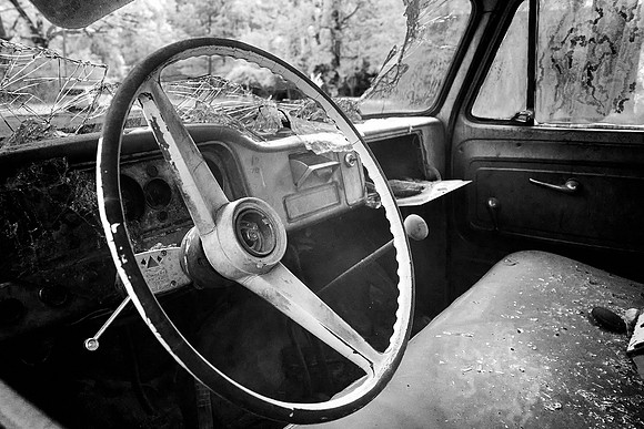 Interior, Old Truck on Pierce Olive Road